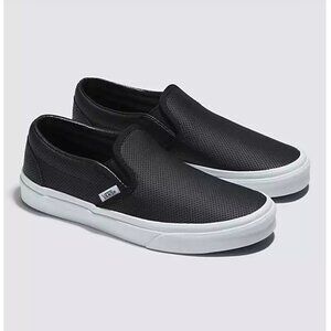 Vans Black Leather Slip-On